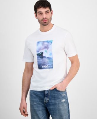 Hugo by Men's Wave Applique T-Shirt