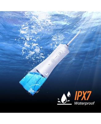 300ml Cordless Water Flosser with 4 Jet Tips, Portable Water, IPX7 Waterproof Rechargeable Oral Irrigator with 4 Modes for Home Travel