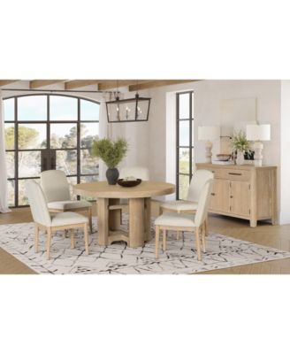 Marcel 6-Pc. Dining Set ( Round Table & 5 Side Chairs)