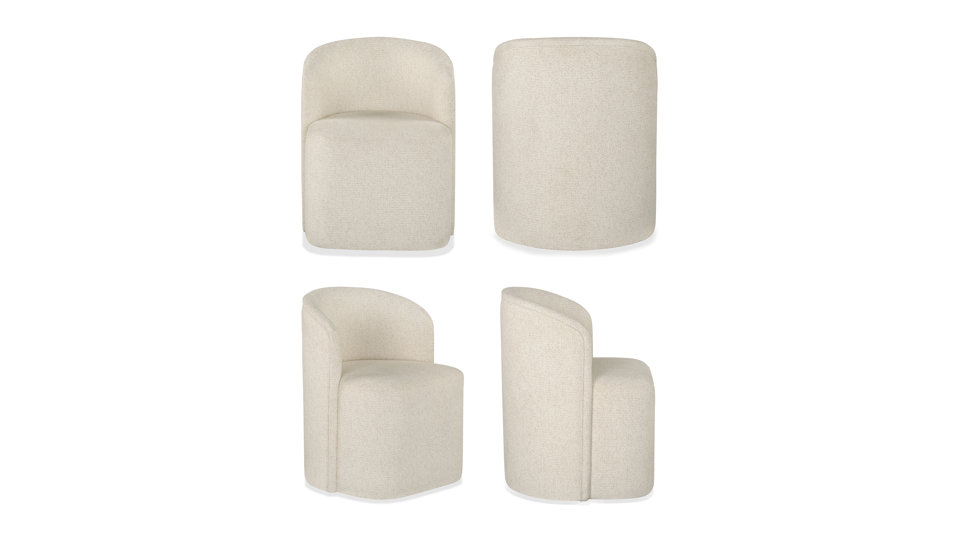 Furniture Marcel 4-Pc. Upholstered Barrel Side Chairs