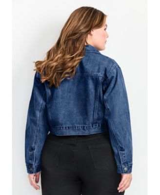 Women's Plus Size Emma Denim Cropped Jacket