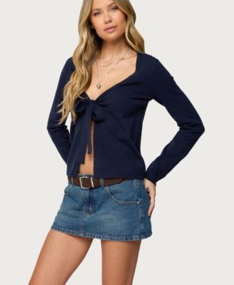 Women's Demi Tie Front Knit Cardigan