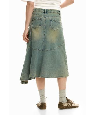 Women's Asymmetric denim skirt