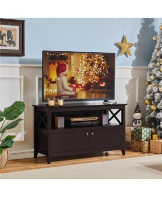 Improved Quality TV Stand with 2 Storage Doors