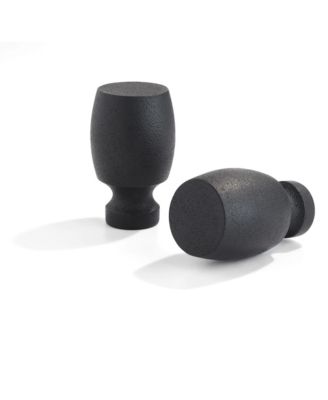 TOWN & COUNTRY LUXE Modern Smooth Edge Cylinder Single Curtain Rod and Finial Set, Adjustable Length 36”-72”