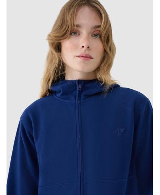 Women's regular hooded fleece - navy blue