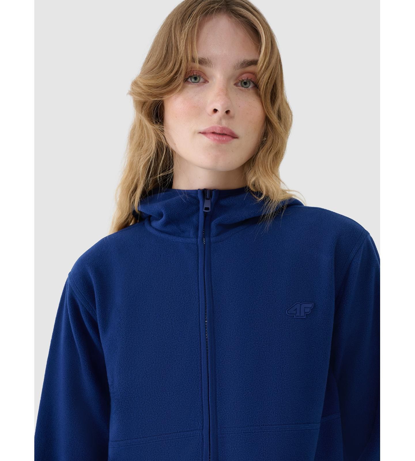 Женский топ 4F Regular Hooded Fleece, цвет: Тёмно-синий — фото 5