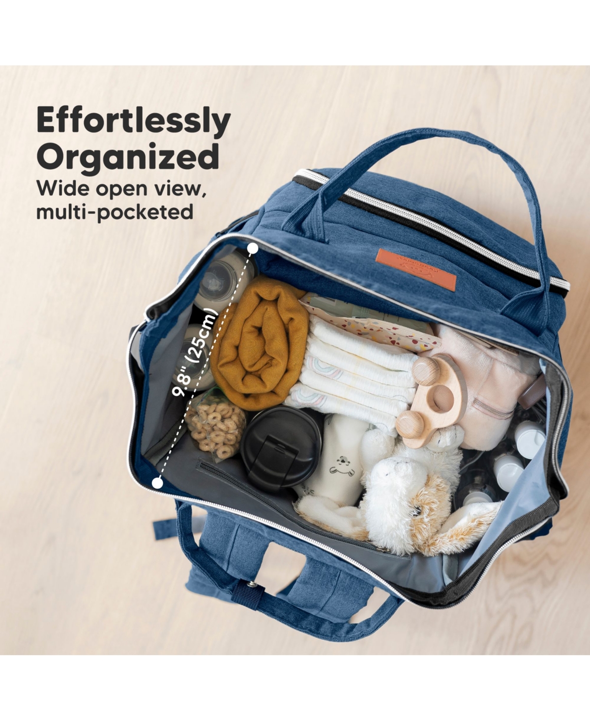 KeaBabies Original Diaper Bag Backpack, Multi-Functional Baby Bags with Changing Pad