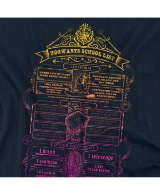 Men's Hogwarts School List T Shirt