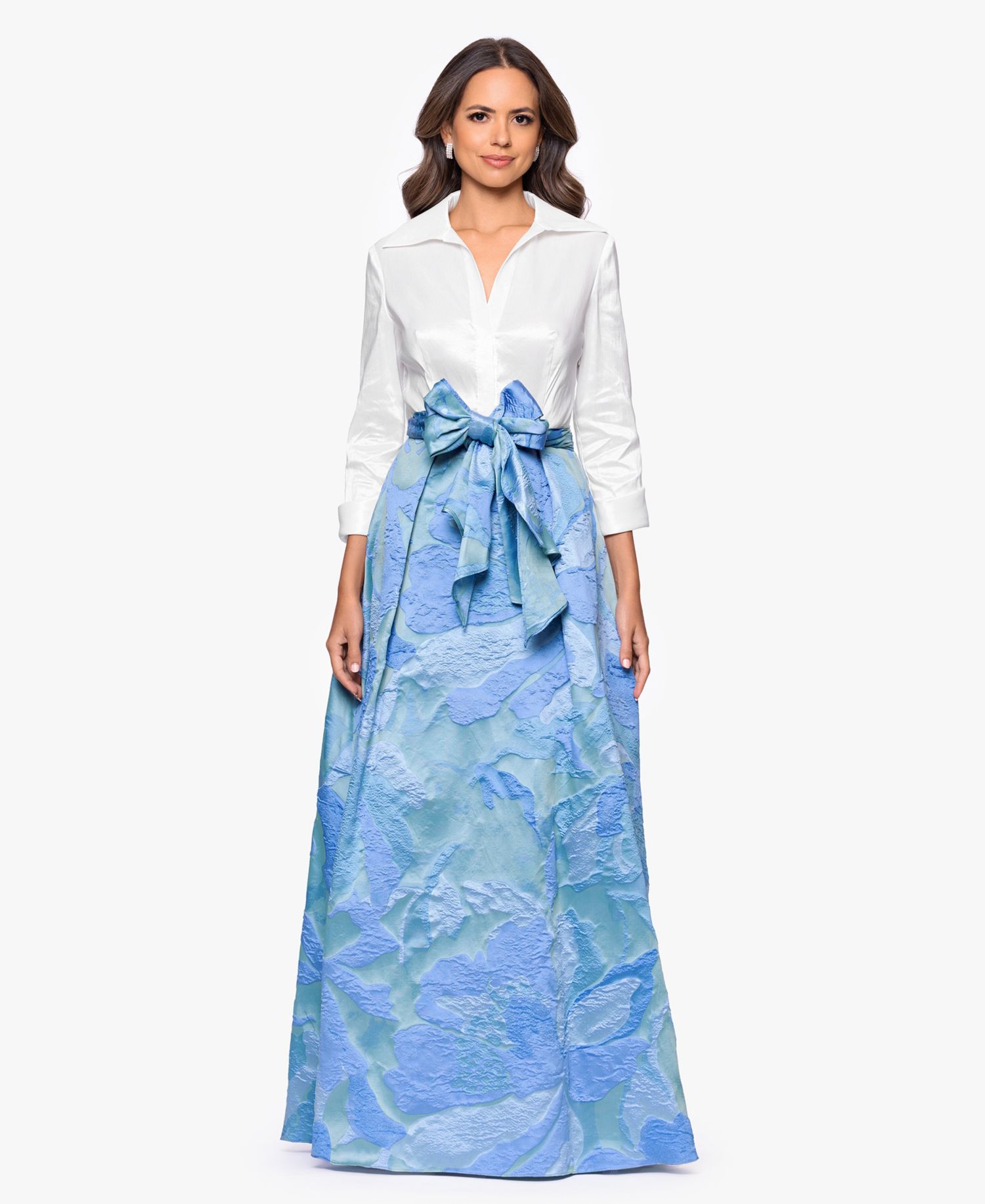 Women's Long-Sleeve Collared Shirt Dress