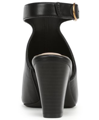 Women's Olliee Peep Toe Block Heel Shooties