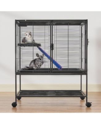 2-Tier Rolling Metal Ferret Cage with Ramps, 36