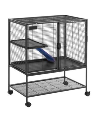 2-Tier Rolling Metal Ferret Cage with Ramps, 36