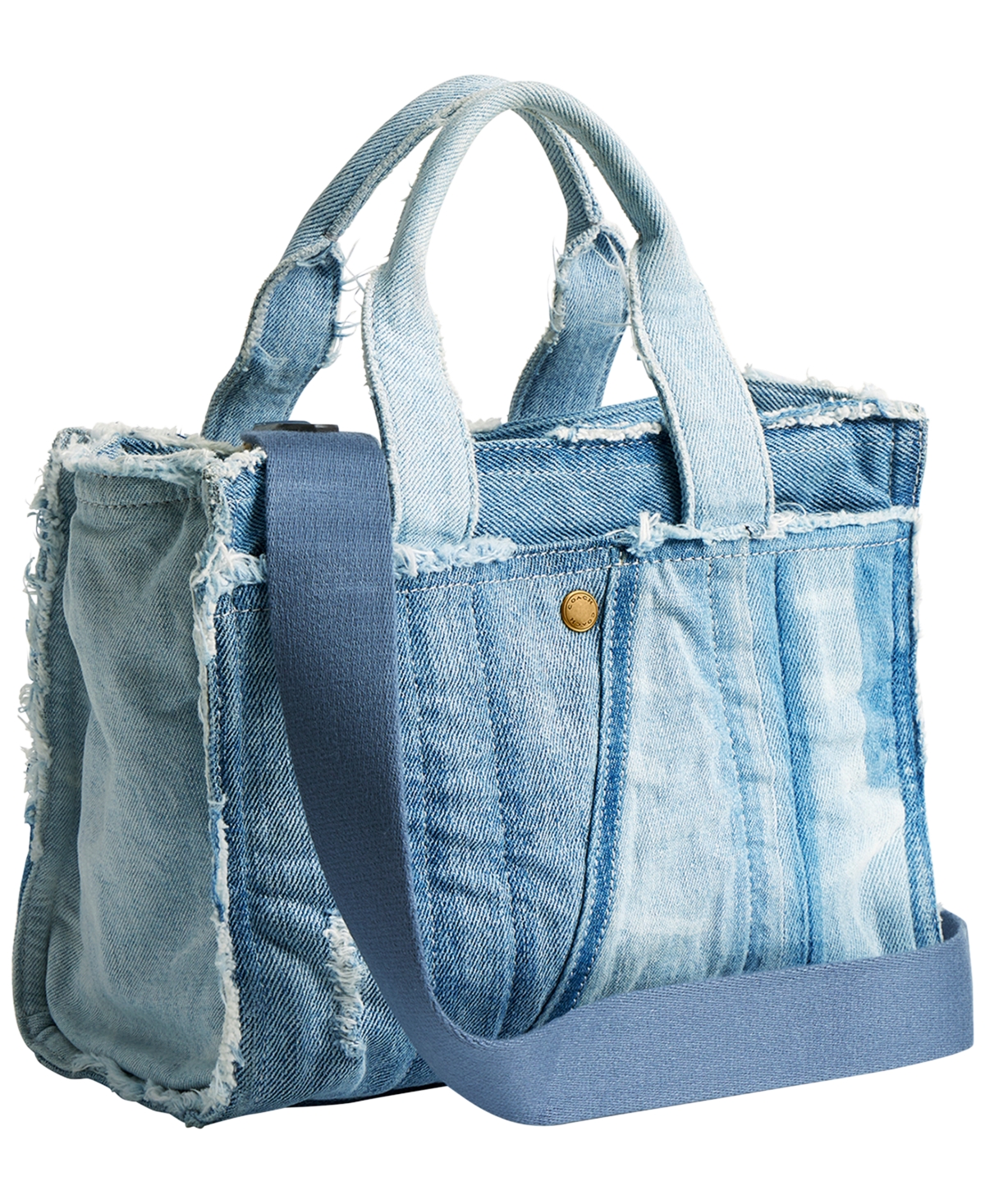 Coach Denim Patchwork Small Cargo Tote Bag