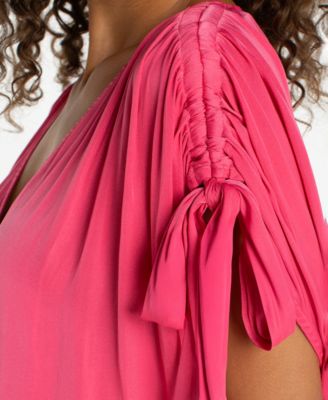 Women's Dolman V-Neck Woven Top