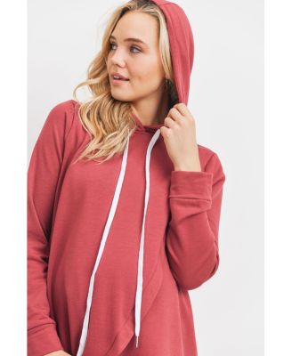 Maternity Crossover Drawstring Nursing Hoodie