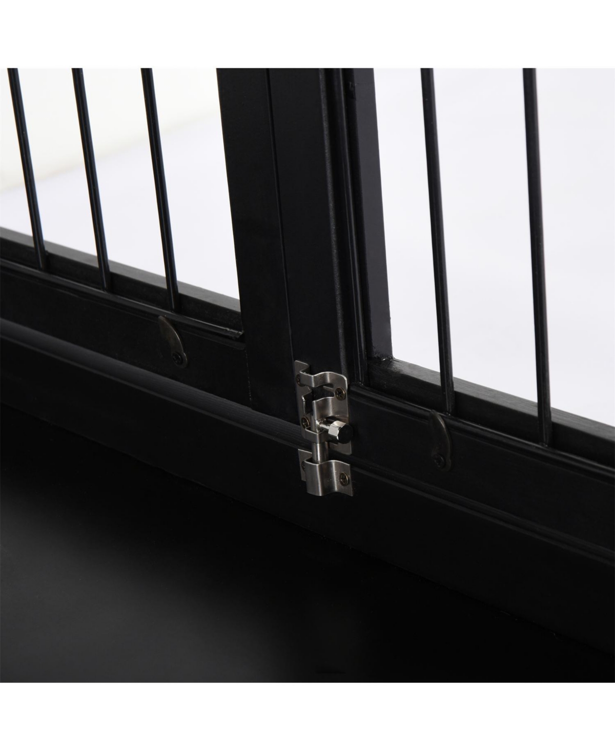 Aostirmotor Small Dog Cage with 3 Metal Doors in Black