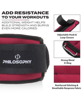 Adjustable Ankle/Wrist Weights, Set of 2 - 1.5 lb Each, 3 lb Total for Strength Training and Fitness