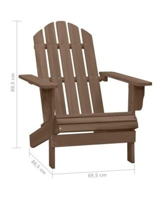 Garden Chair Brown Solid Fir Wood 27.4 x 34.1 x 35.2 in Ergonomic