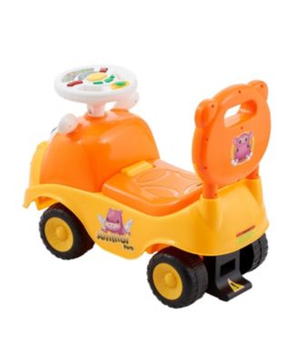 Ride On Toddler Push Car, Kids Ride-On Toy with Horn, Music and Storage