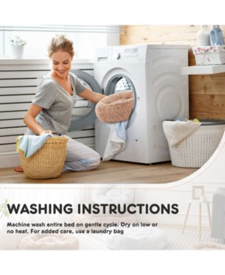 37 Inch Anti Slip Round Fluffy Faux Fur Cat Bed