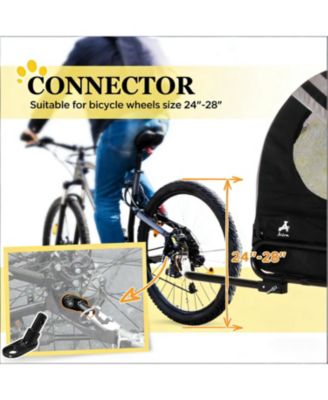 Dog Stroller Bicycle Carrier with 2 Wheels in Black