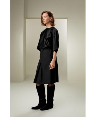 Women's Relaxed Silk Crewneck Blouse