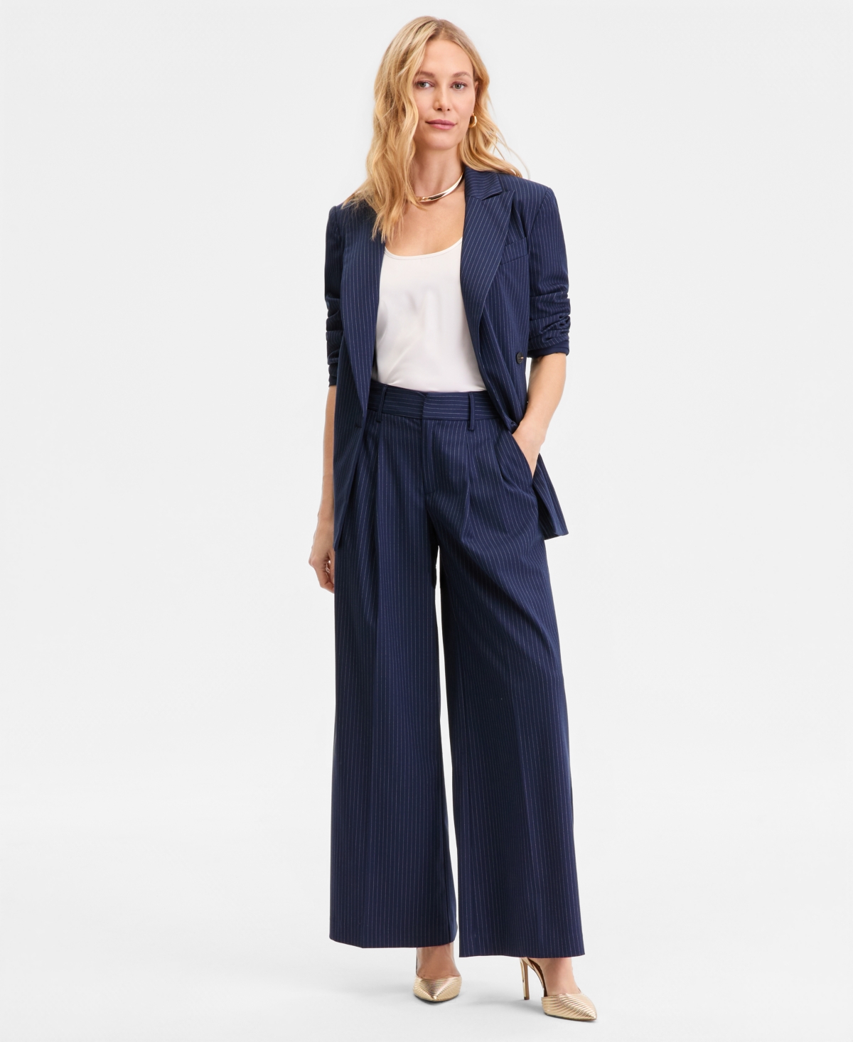 I.n.c. International Concepts Women's Pinstripe Suit Pants, Created for Macy's