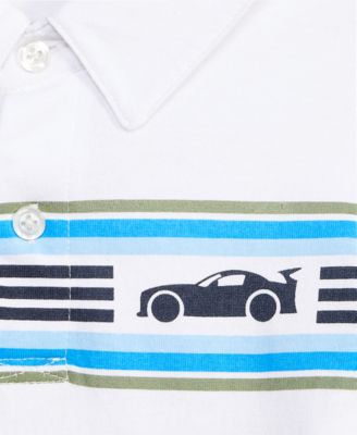 Toddler Boys' 12M-5T Stripe Polo Shirt & Shorts, 2-Piece Set