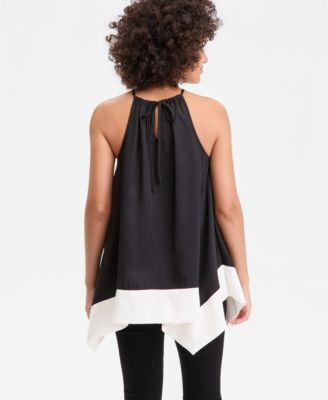 Women's Asymmetrical-Hem Halter Tunic