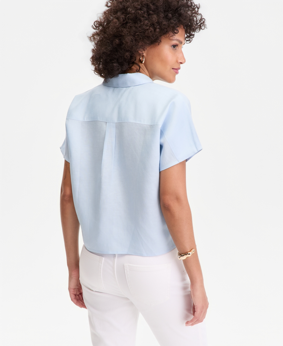 I.n.c. International Concepts Women's Tie-Front Blouse, Exclusively at Macy's
