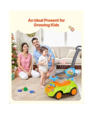 Ride On Push Car, Push Car for Toddler 19 to 36 Months, Around Buggy with Guardrails, Handle & Under-seat Storage