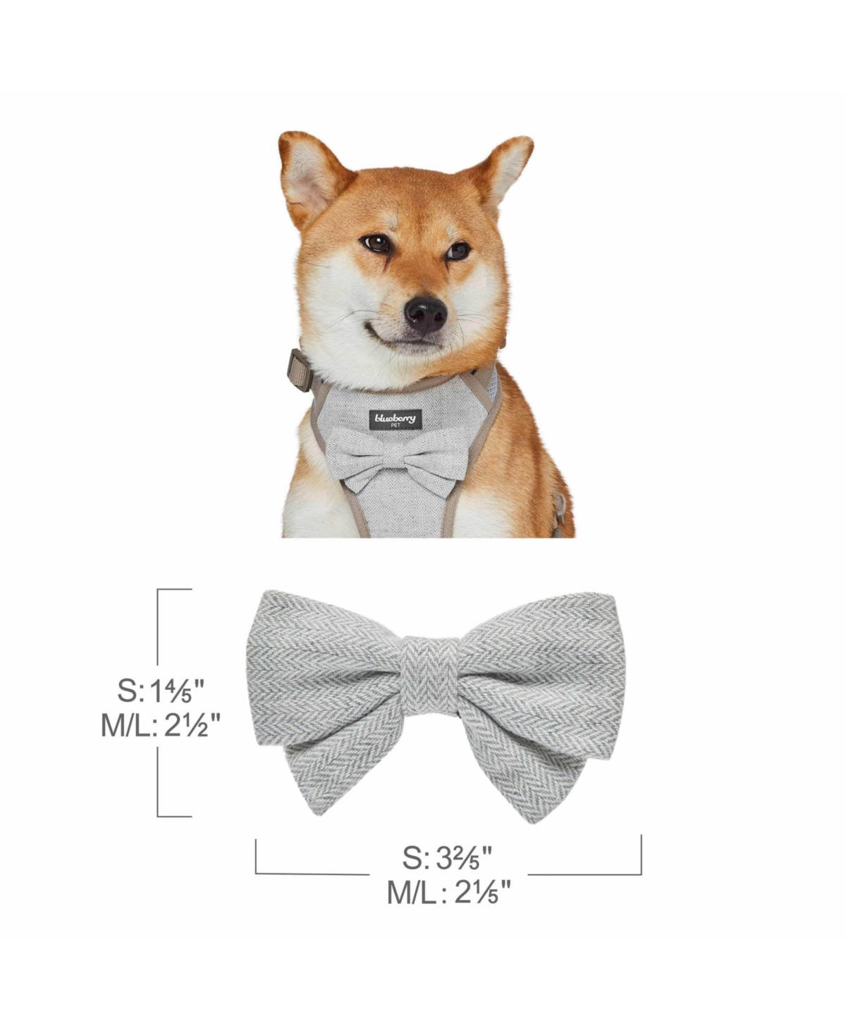 Blueberry Pet Textured Tweed Dog Harness Vest