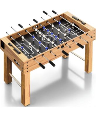 48” Competition Foosball Table – Height Adjustable Arcade Soccer Game with Cup Holders & 2 Balls for Home, Game Room