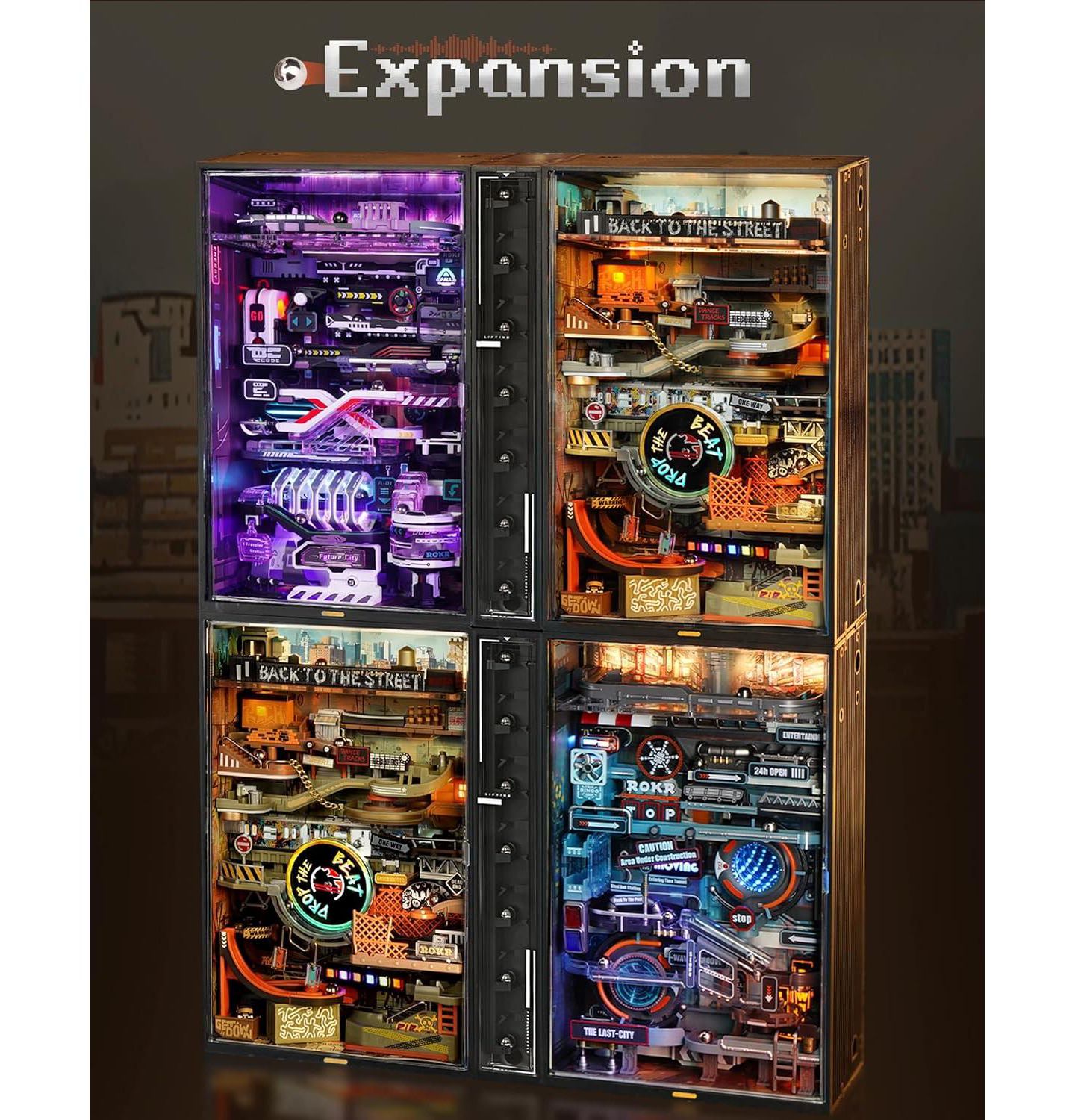 Детский конструктор Robotime Hip-Hop Street Sound-Activated Electric 134-Piece Building Set, Ages 14+ — фото 8