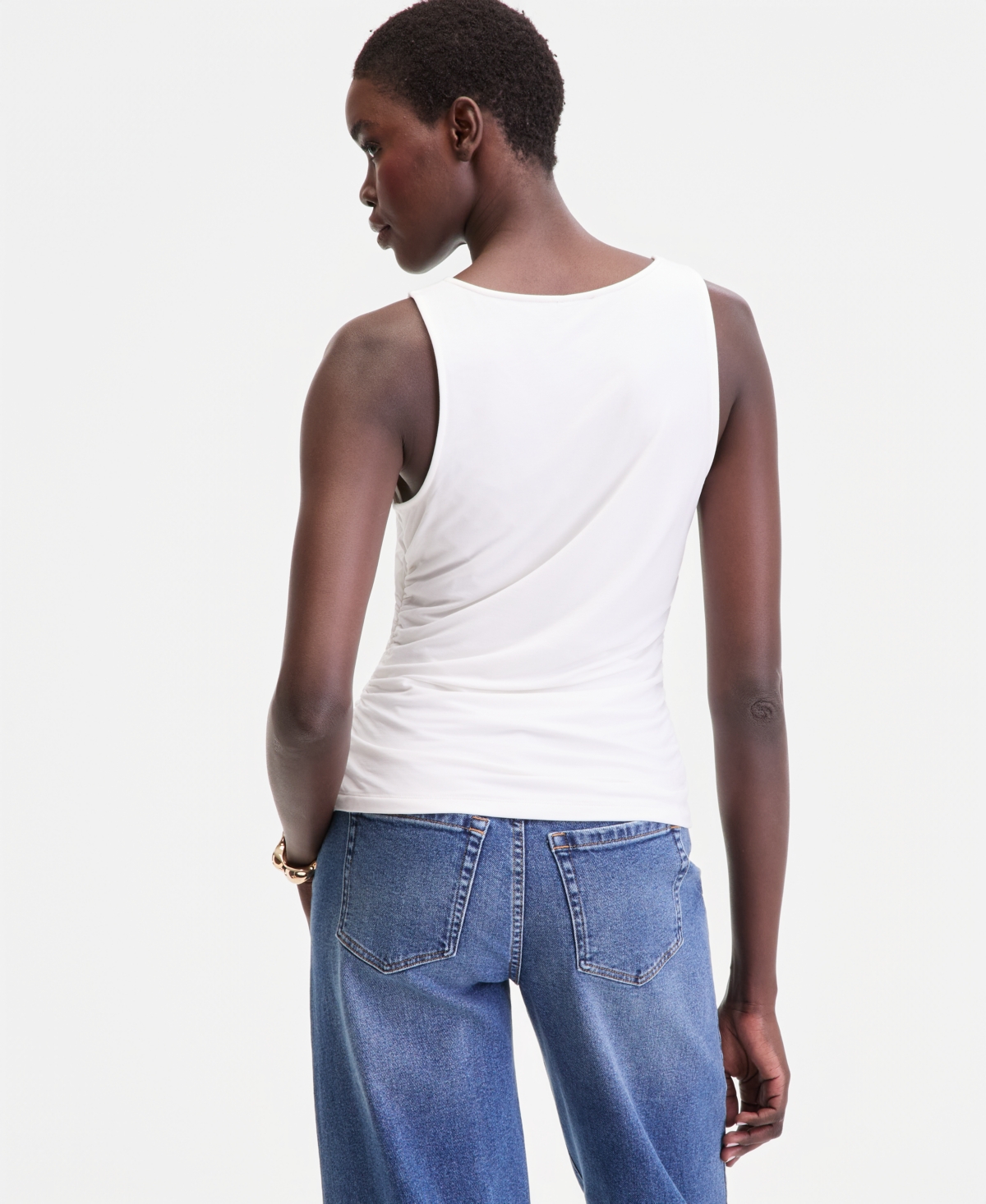 I.n.c. International Concepts Women's Ruched Double-Layer Tank, Macy's Exclusive