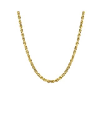 Timeless Solid Strong 2MM Yellow 14K Gold Sparkling Twist Cable Rope Chain Necklace