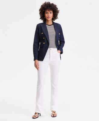Women's Double-Breasted Denim Blazer