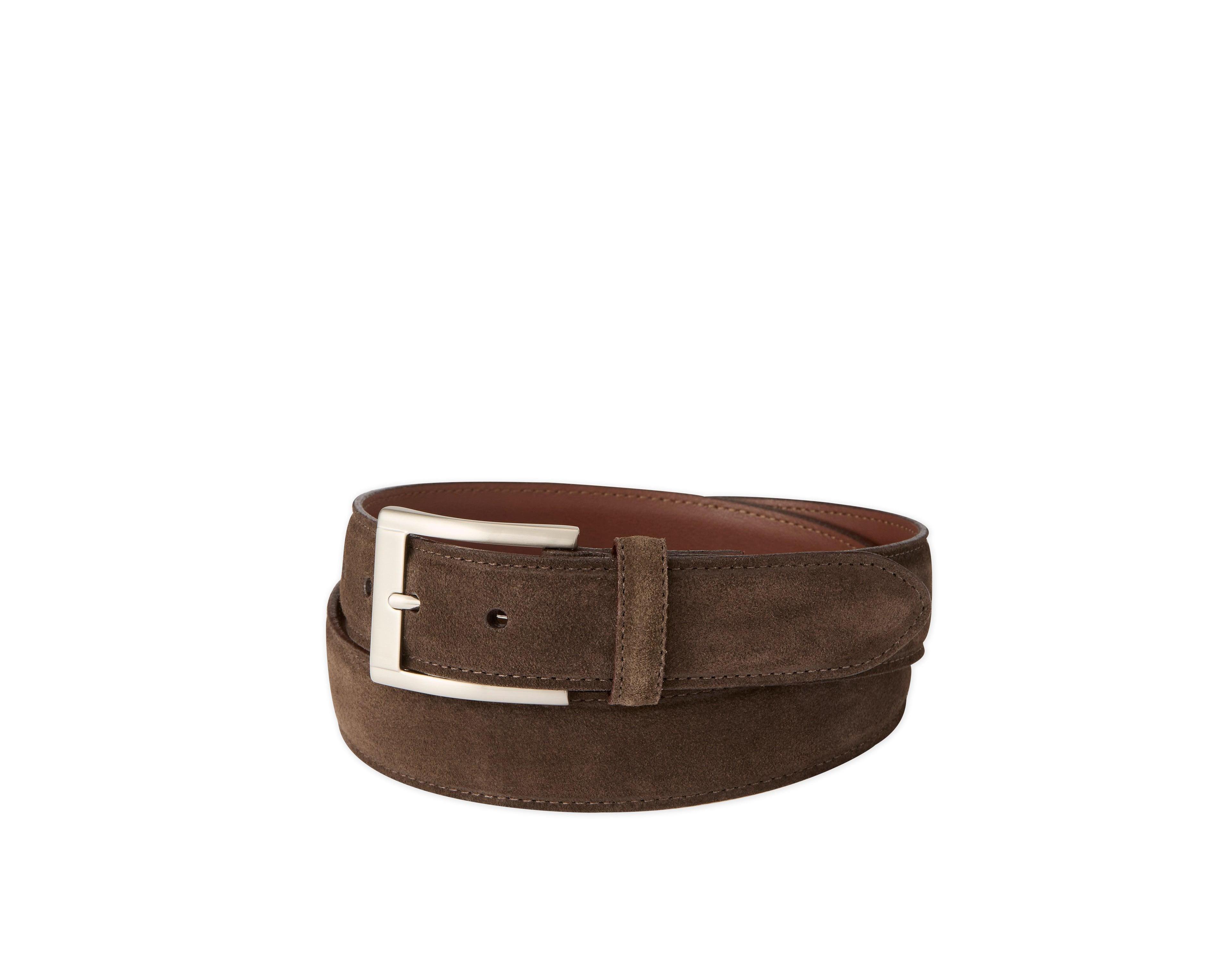 Jack Of Spades Men's Italian Sueded Calfskin Dress Casual Belt