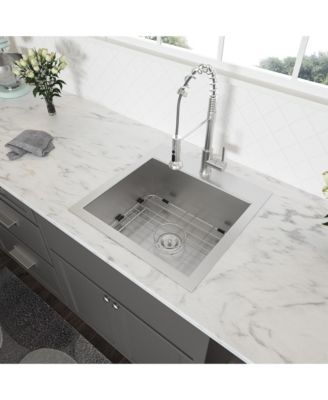 22x22x12inch Laundry Sink Topmount Stainless Steel Deep Single Bowl Utility Room Sink