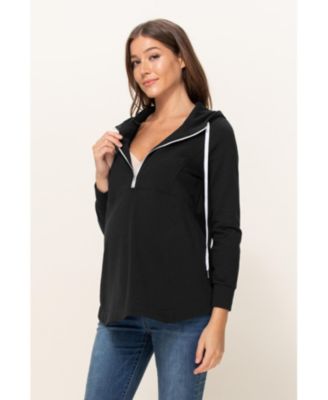 Maternity Half Zip Hoodie