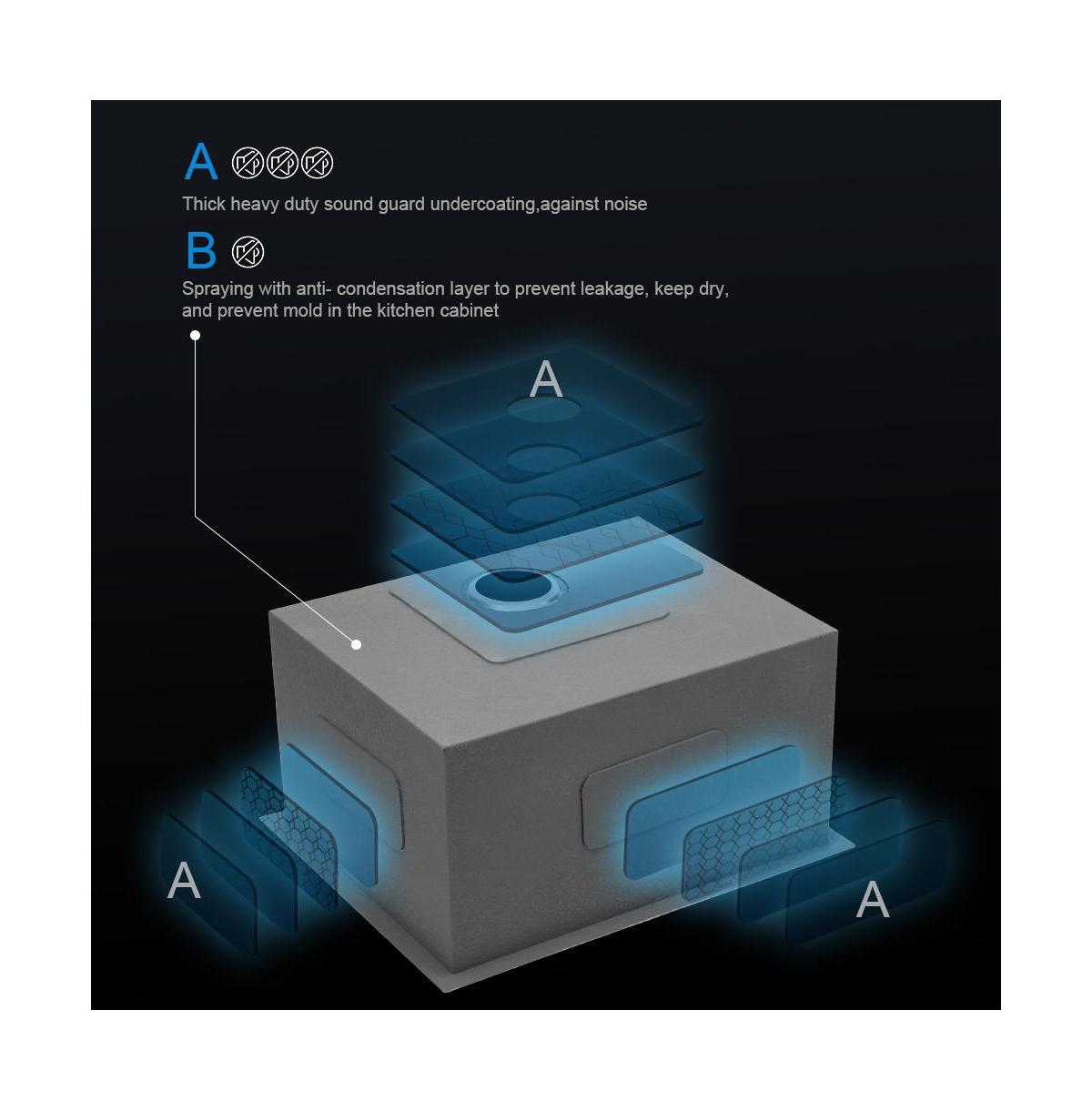 Flynama 23x18x12inch Laundry Sink Undermount Utility Tub Stainless Steel Deep Single Bowl 16 Gauge