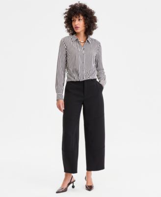 Women's Printed Gathered-Hem Shirt