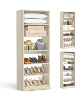 Closet Organizer with Adjustable Shoe Shelves