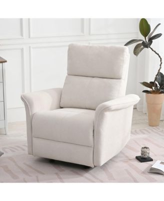 Manual Rocker Recliner Chair for Adults,Manual Rocking Glider Recliner for Living Room， Bedroom,Wide Armrests(Gray)