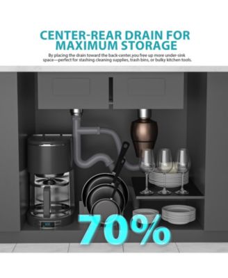 huluwat Double Bowl Kitchen Sink Drop In Stainless Steel 18 Gauge 50 and 50