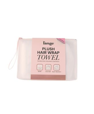 Plush Hair Wrap Towel - Standard Ultra-Absorbent Coral Fleece - Blush