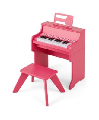 25 Keys Kids Piano Keyboard with Stool Mini with Adjustable Speed and Volume