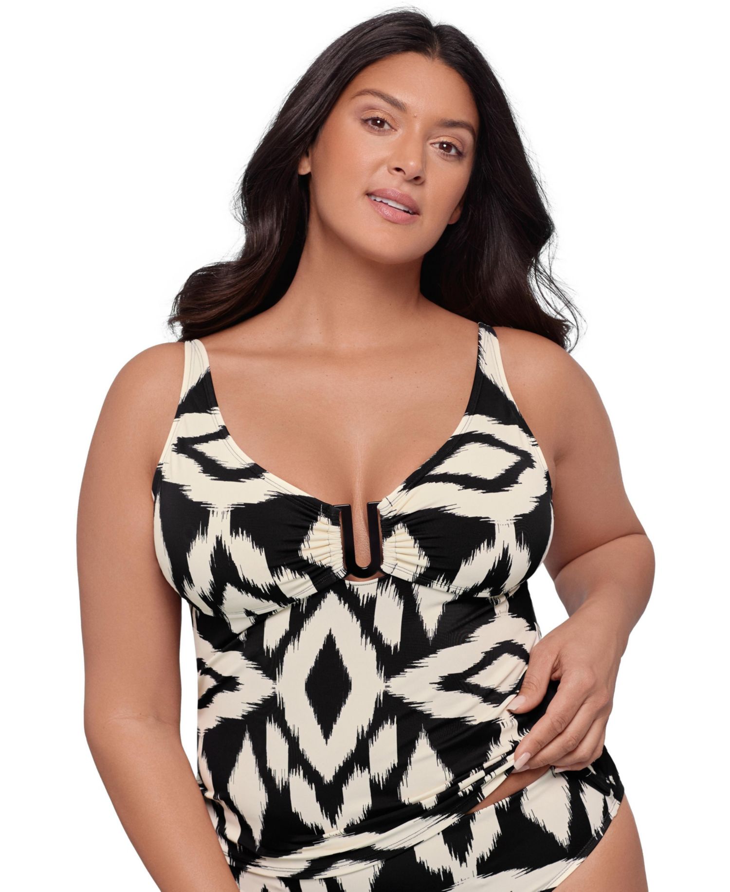 Large Ikat Чёрный/Слоновая кость