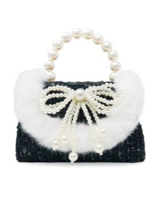 Girls Pearl Ribbon Handbag
